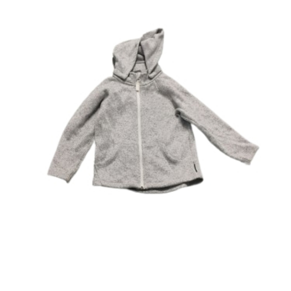 Polarn O. Pyret Kids Fleece Full Zip Removable Hood Jacket Sz 4-6